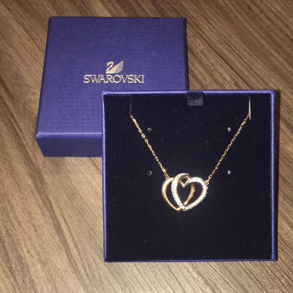 Swarovski Rose Gold Heart Necklace